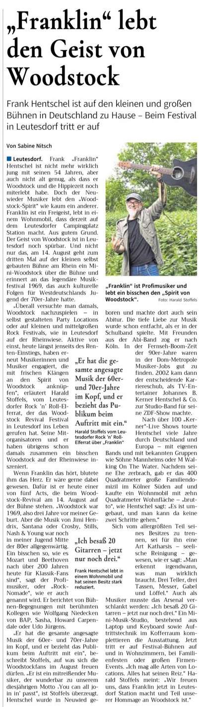 Rhein-Zeitung "Woodstock57"